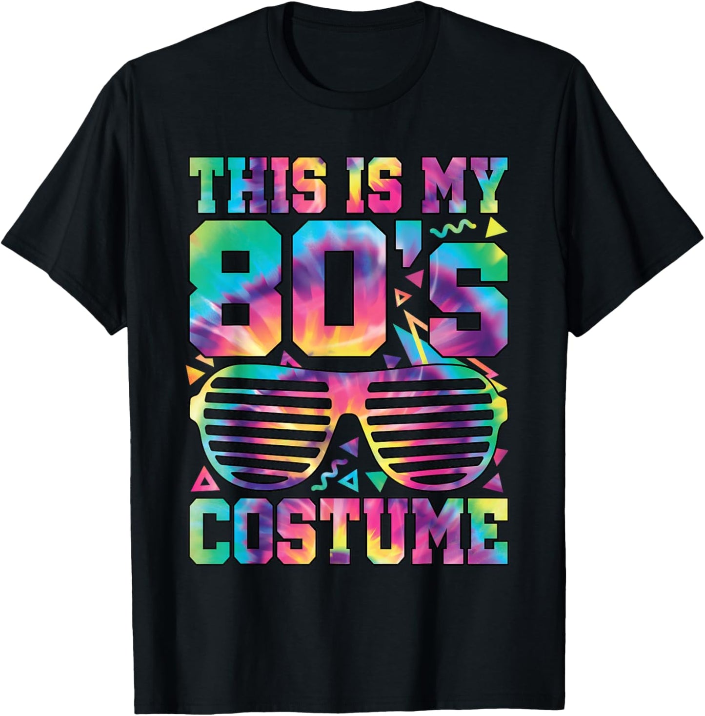 This Is My 80s Costume 1980s 80s Outfit Disco Party Retro T-Shirt - T-Shirt | Black
