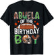 Abuela Of The Birthday Boy Game Day Football T-Shirt - T-Shirt | Black