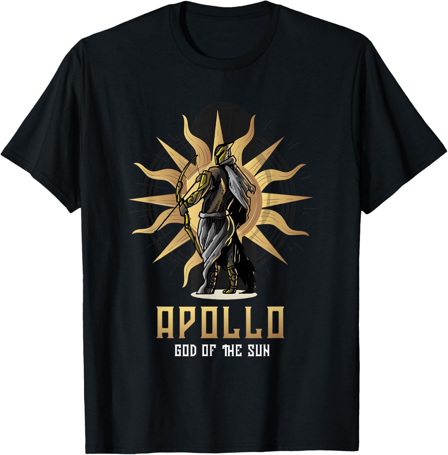 Gods of Olymp or Apollo God of The Sun or Ancient Greek God T-Shirt - T-Shirt | Black