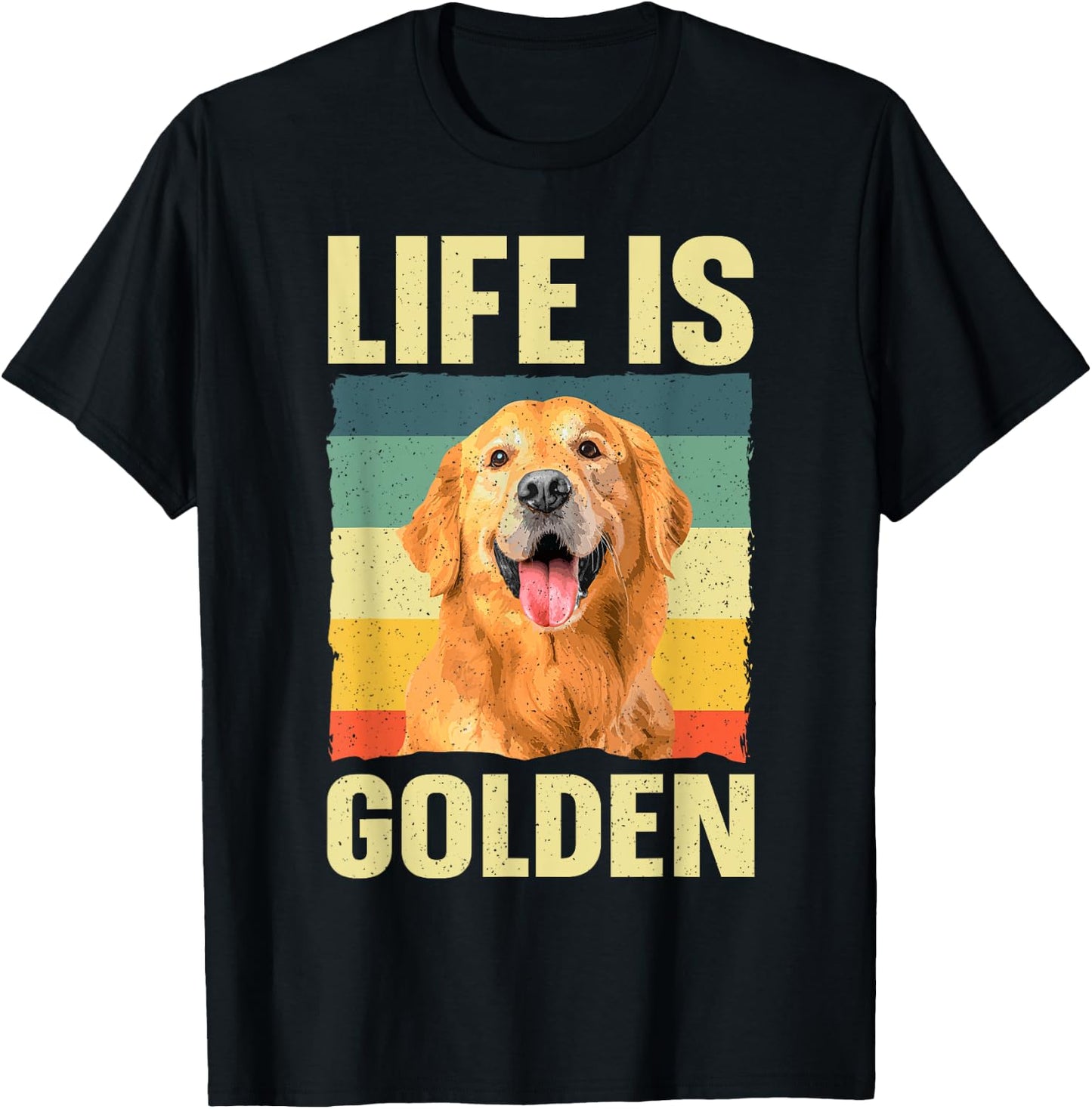 Golden Retriever Design Women Golden Retriever Lover T-Shirt - T-Shirt | Black
