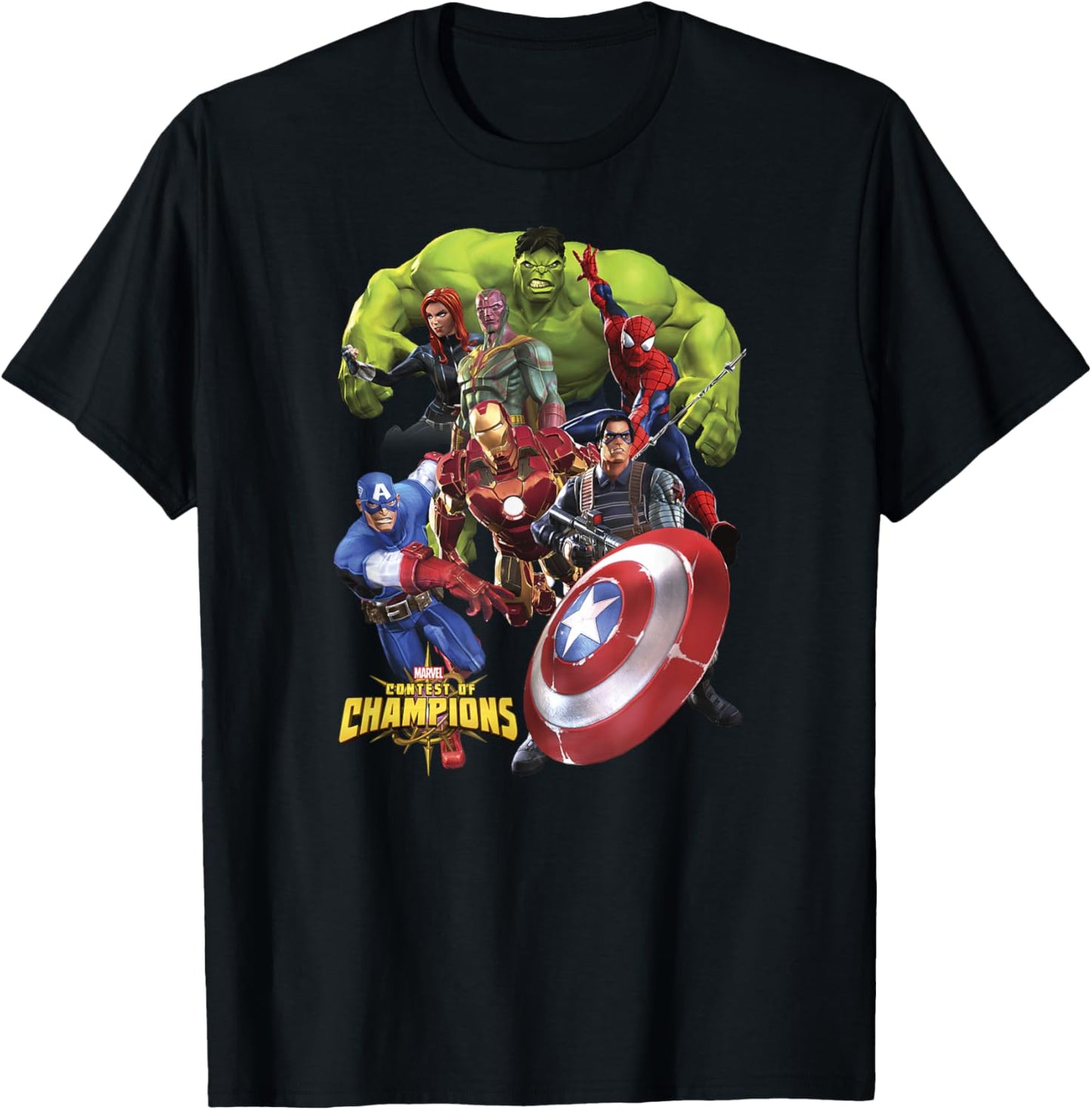 Marvel Contest of Champions Team Avengers T-Shirt - T-Shirt | Black