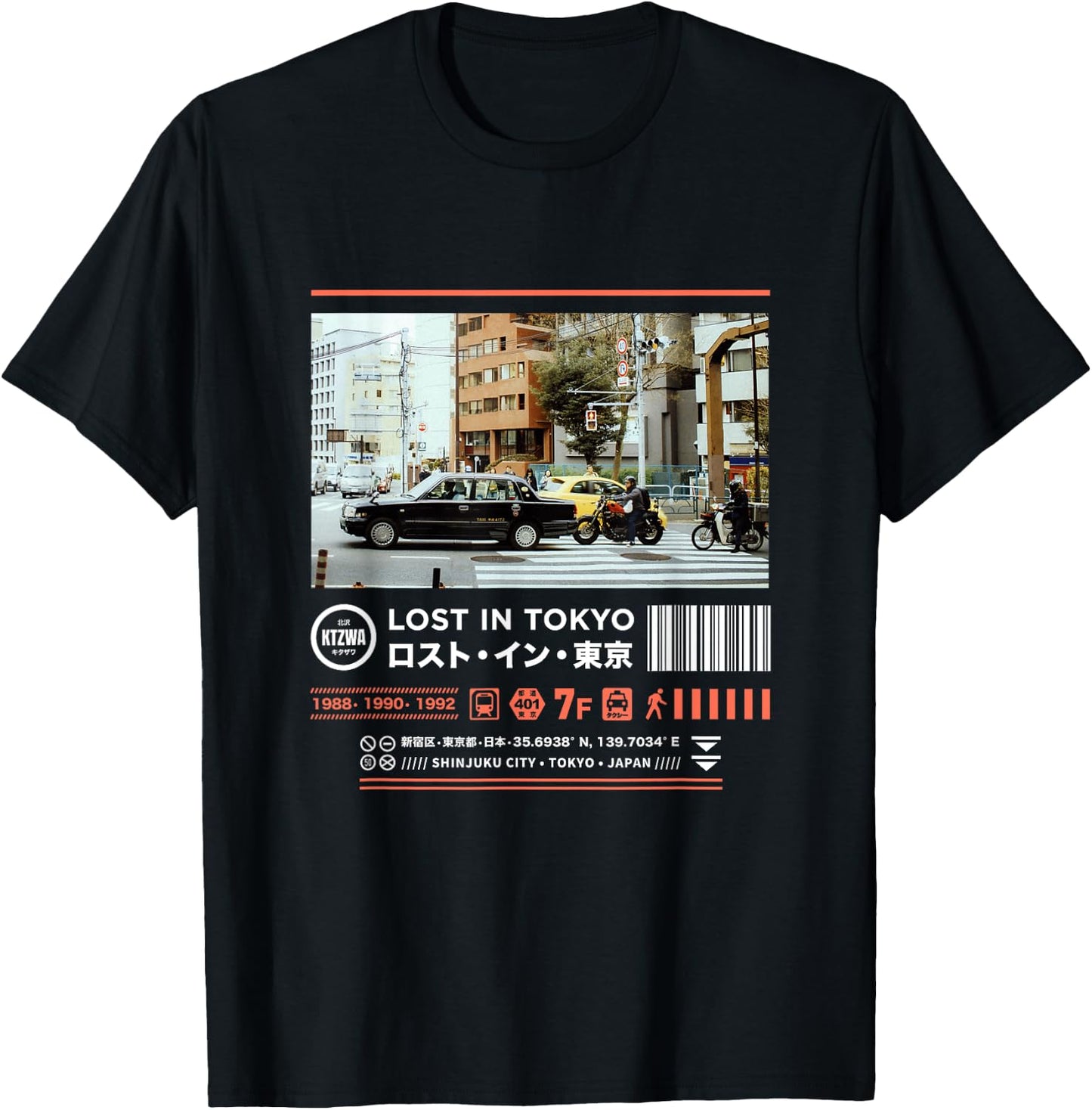Japanese Tokyo Cyberpunk Art Streetwear Retro T-Shirt - T-Shirt | Black