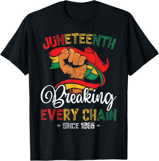 Juneteenth African American Freedom 1865 Women Men T-Shirt - T-Shirt | Black