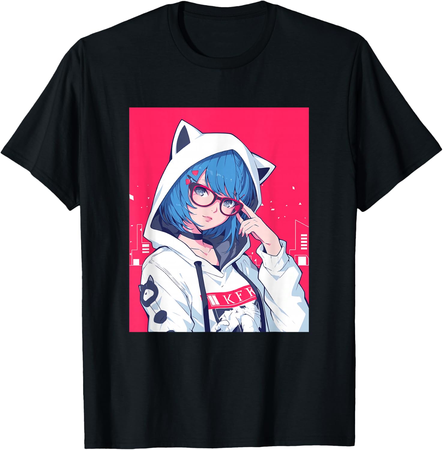 Anime Girl T-Shirt - T-Shirt | Black
