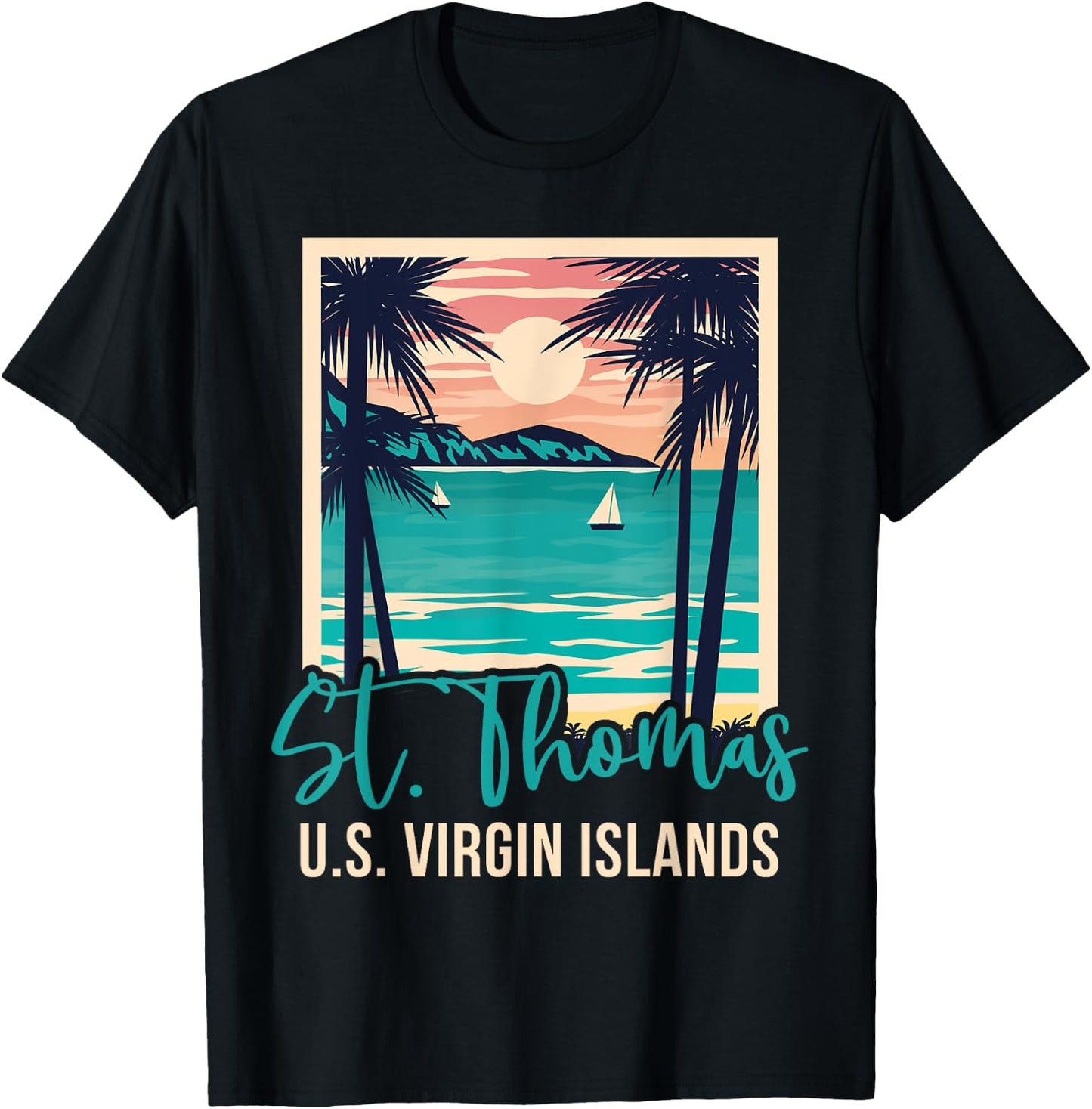 St. Thomas US Virgin Islands Vacation Souvenir T-Shirt - T-Shirt | Black
