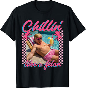 Trump Shirt Funny Chillin Like A Felon Trump 2024 T-Shirt - T-Shirt | Black