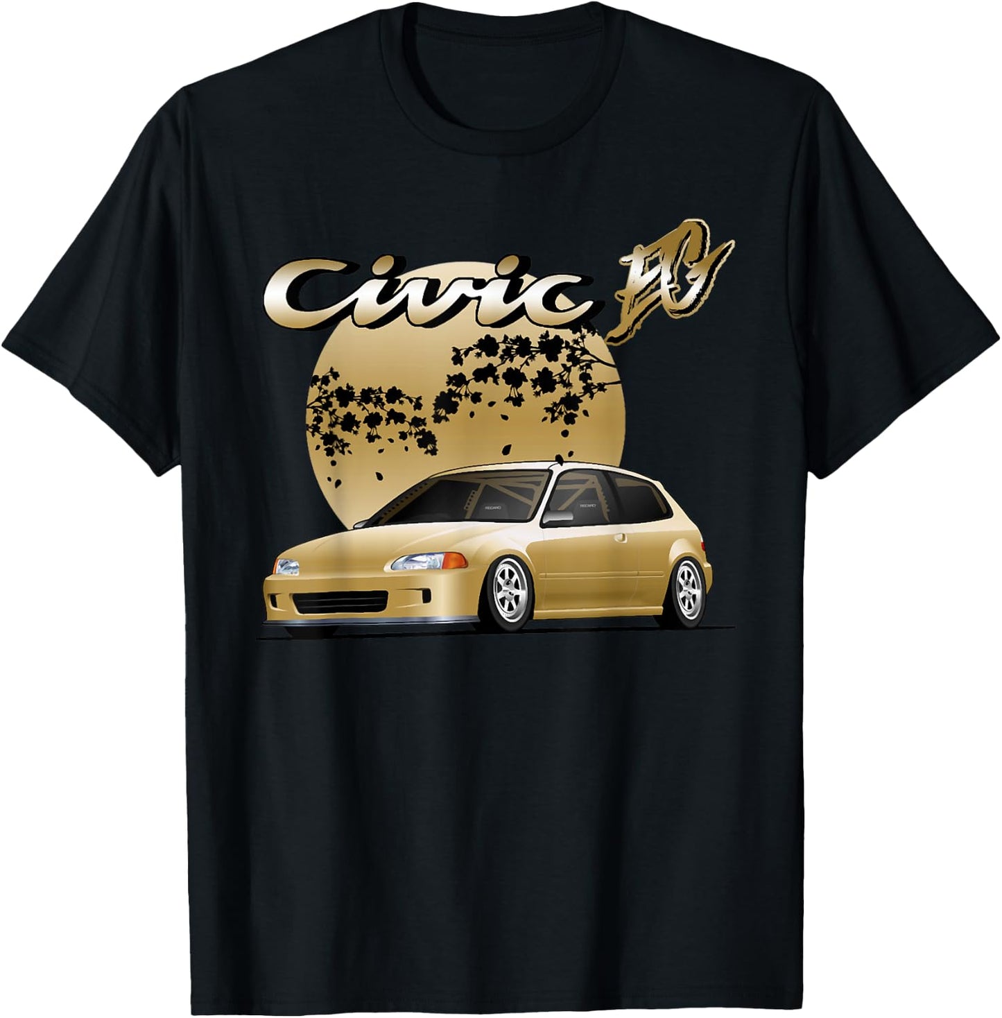 Civic eg Japanese car , Small, Black T-Shirt - T-Shirt | Black