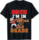 Bruh I'm In 2nd Grade Football Back to School Second Grade T-Shirt - T-Shirt | Black