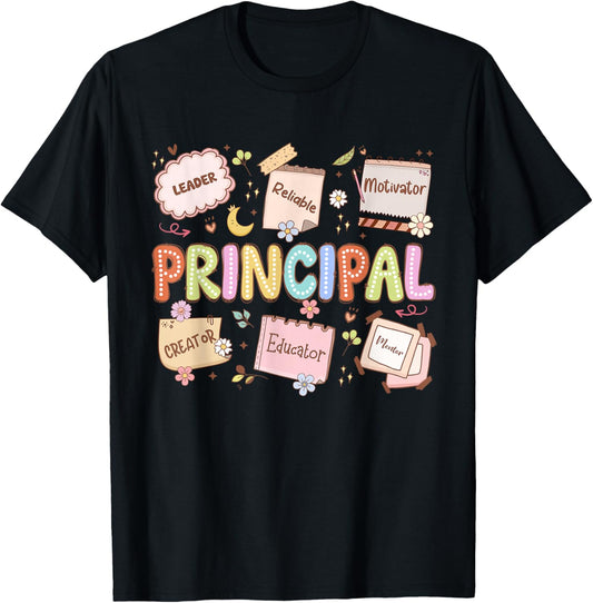 School Principal Appreciation National Principals Month T-Shirt - T-Shirt | Black