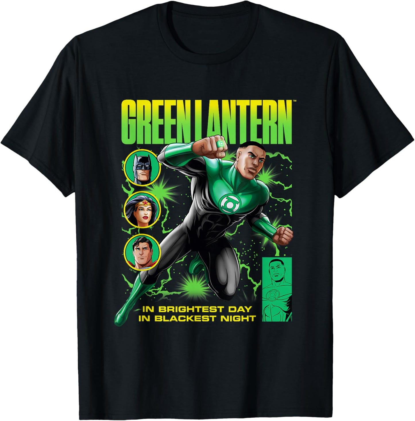 DC Comics Justice League Green Lantern John Stewart Comic T-Shirt - T-Shirt | Black
