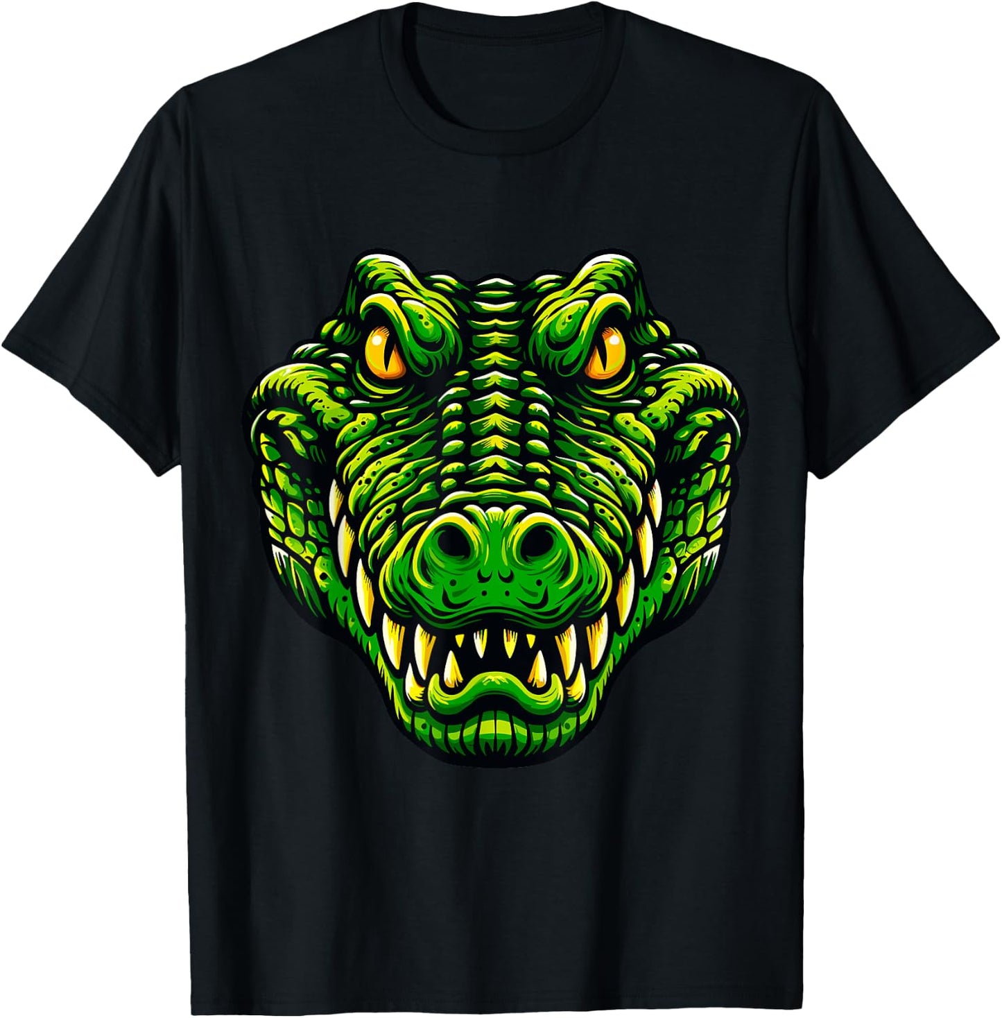 Wild Crocodile Head Alligator T-Shirt - T-Shirt | Black