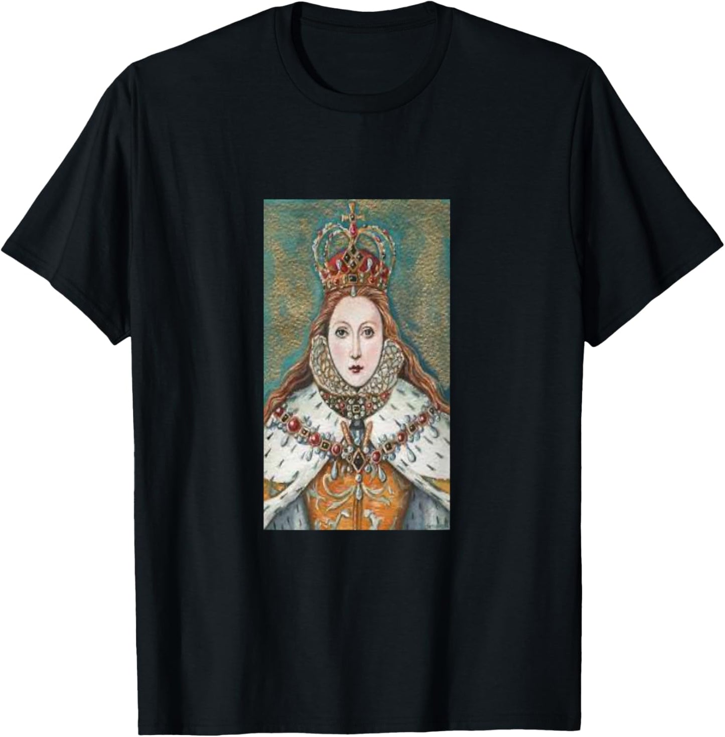 Mary Queen of Scots Tudor Famous Scottish Portrait T-Shirt - T-Shirt | Black