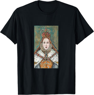 Mary Queen of Scots Tudor Famous Scottish Portrait T-Shirt - T-Shirt | Black