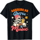 Coffee Lover Caffeinated Running On Coffee & Emo Music T-Shirt - T-Shirt | Black