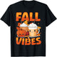 Pumpkin Spice Latte Fall Season Fall Vibes T-Shirt - T-Shirt | Black