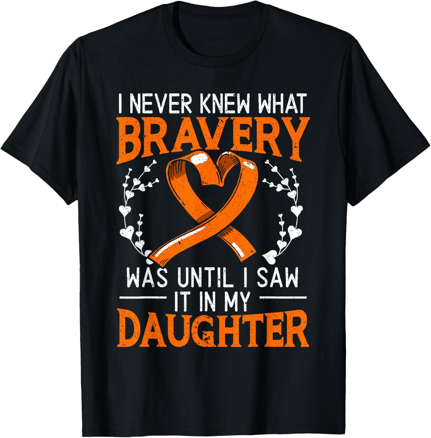 I Never Knew What Bravery Was Leukemia Awareness Supporter T-Shirt - T-Shirt | Black