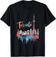 Toronto Watercolor Skyline with CN Tower Vibrant Cityscape T-Shirt - T-Shirt | Black