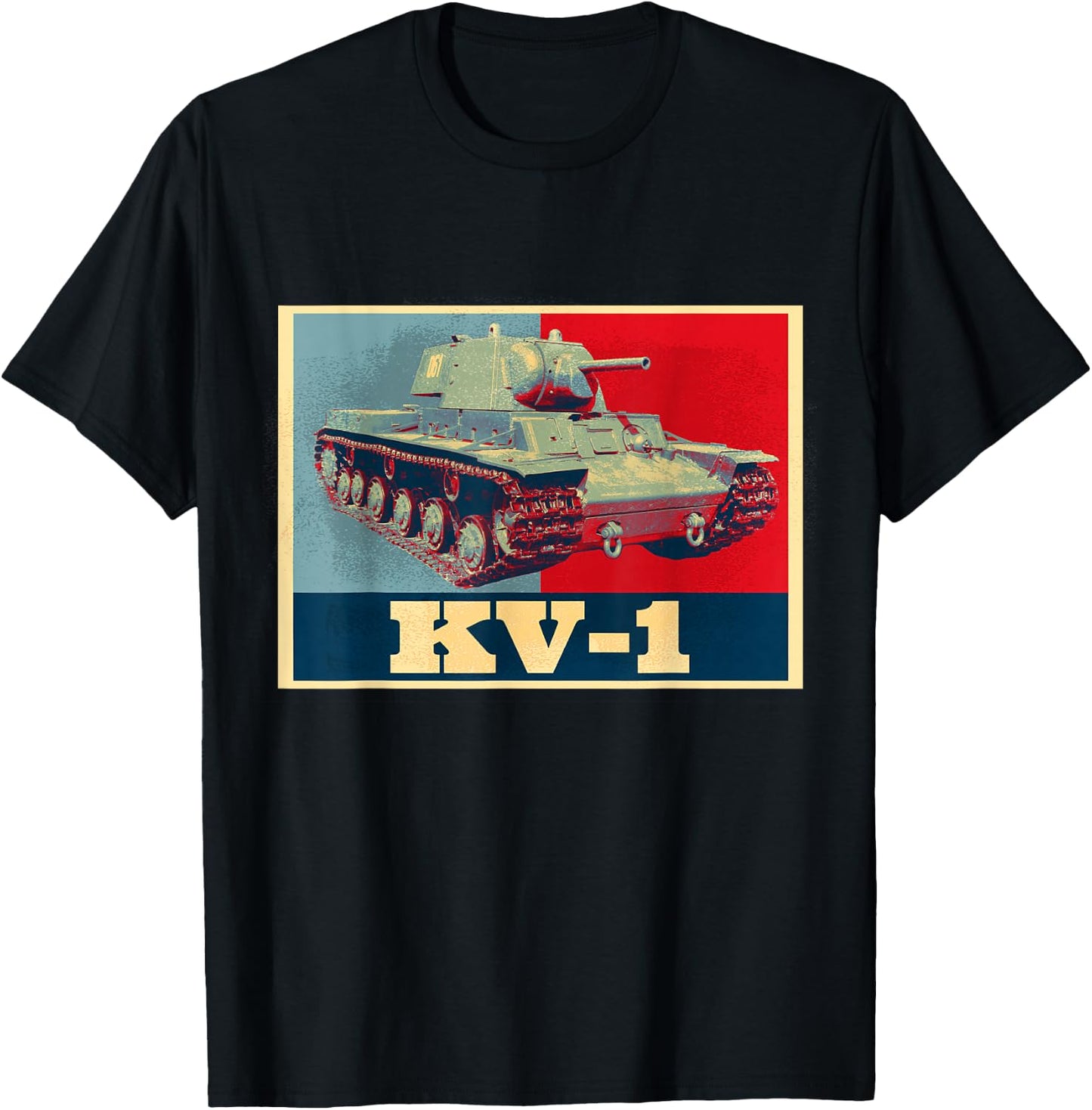 KV-1 Tank Military WW2 Soviet Army WWII Tank Men's Goods Clothes Military T-Shirt - T-Shirt | Black
