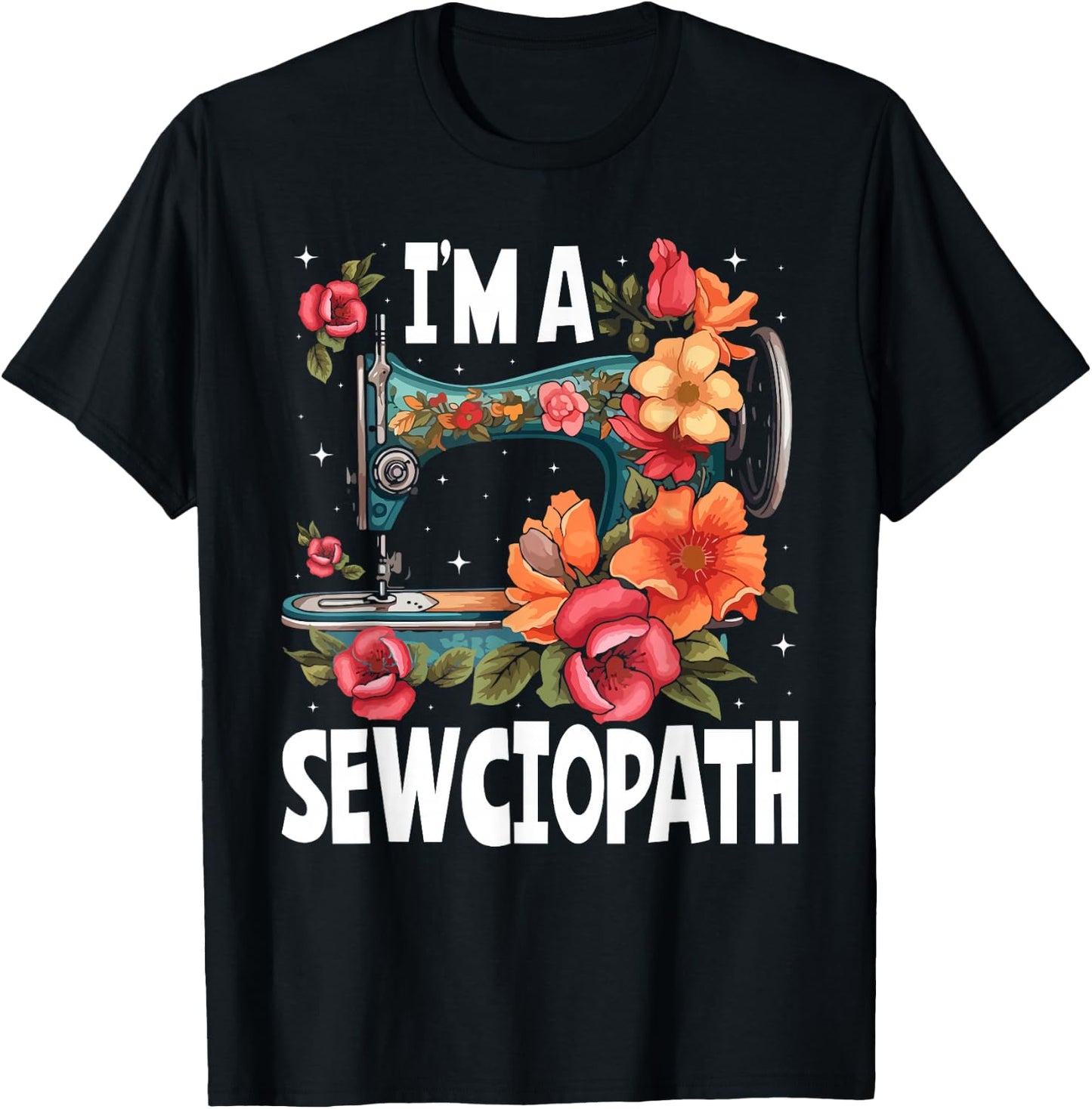 Cool Sewing Art Grandma Seamstress Tailor Quilting T-Shirt - T-Shirt | Black