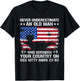 Never Underestimate Old Man US Veteran USS Kitty Hawk CV-63 T-Shirt - T-Shirt | Black