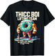 Thicc Boi Lifting Team Funny Donut Workout Gym Fitness Club T-Shirt - T-Shirt | Black
