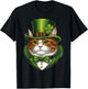 Irish Cat St Patricks Day Catricks Day Kitty Kitten Lover T-Shirt - T-Shirt | Black