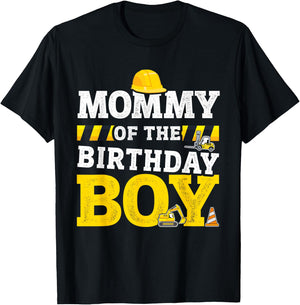 Mommy of the birthday boy matching family construction party T-Shirt - T-Shirt | Black