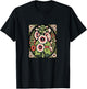 Hollyhock Illustration Hollyhocks flower Gardener art T-Shirt - T-Shirt | Black