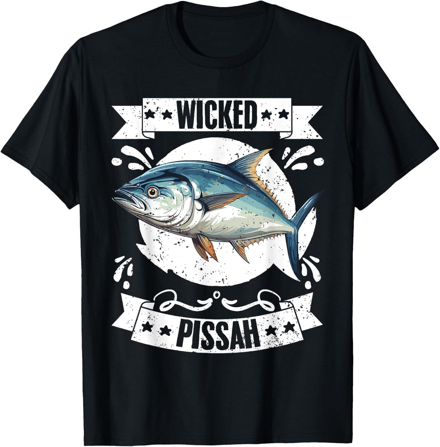 Wicked Pissah Funny Tuna Whisperer Tuna Fisherman Tuna Lover T-Shirt - T-Shirt | Black