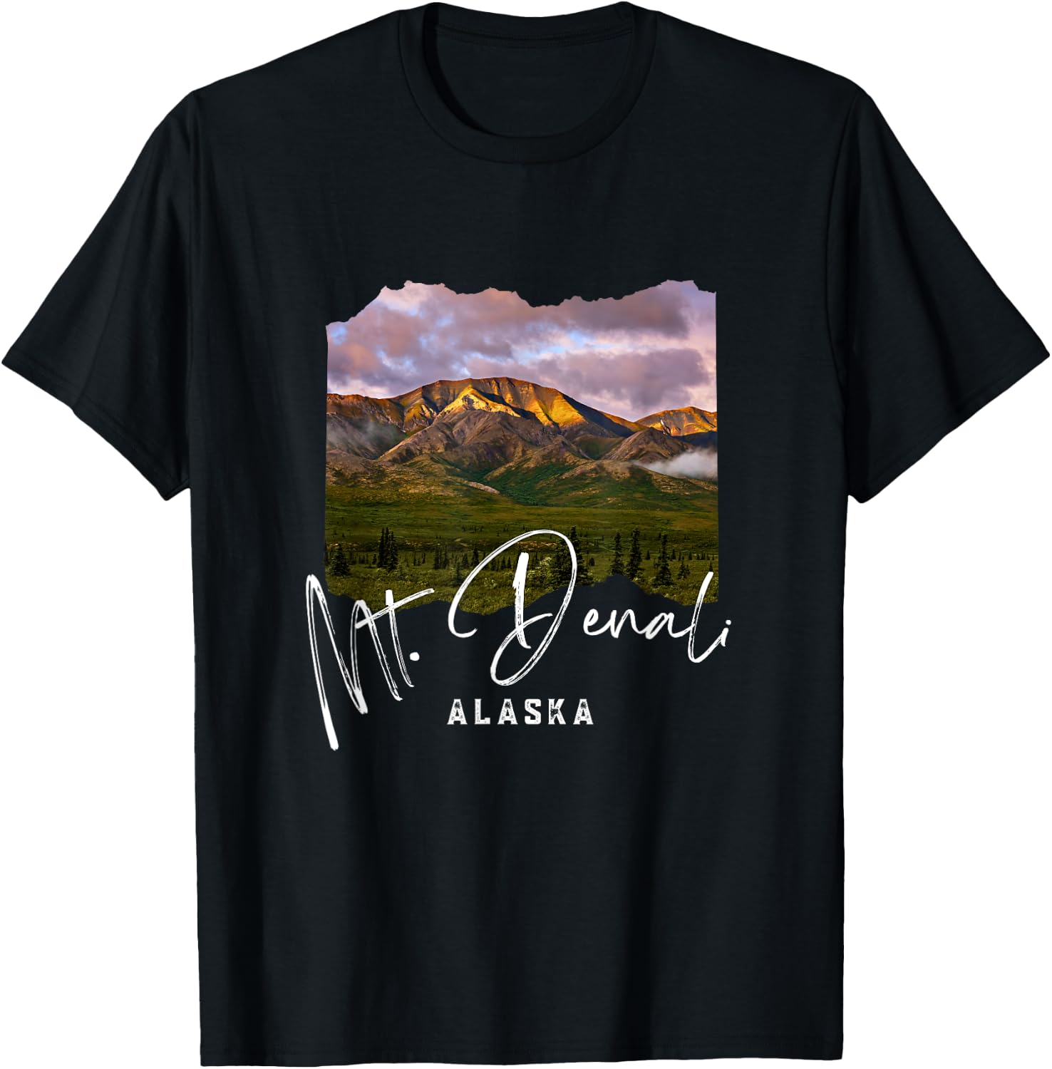 Mount Denali Souvenir / Mt. Denali T-Shirt - T-Shirt | Black