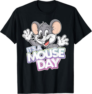 It's a Mouse Day Cute Funny Kids Party Theme Style Fun Mice T-Shirt - T-Shirt | Black