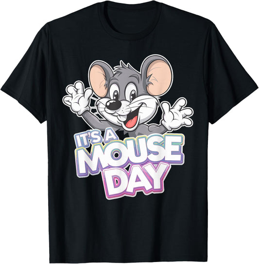 It's a Mouse Day Cute Funny Kids Party Theme Style Fun Mice T-Shirt - T-Shirt | Black