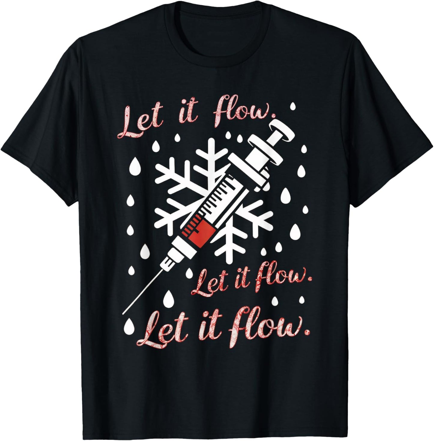 Phlebotomy Shirt Christmas Nurse Technician Medical Phleb T-Shirt - T-Shirt | Black