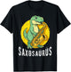 Saxosaurus Saxophone Player Saxophonist Jazz Music Lover T-Shirt - T-Shirt | Black