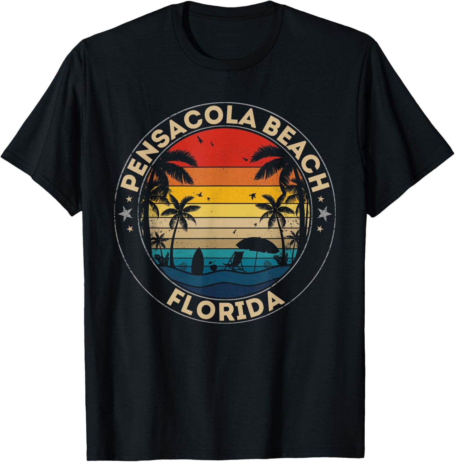 Pensacola Beach Souvenir - Florida Reminder T-Shirt - T-Shirt | Black