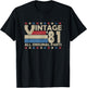 Vintage '81 All Original Parts Retro T-Shirt - T-Shirt | Black