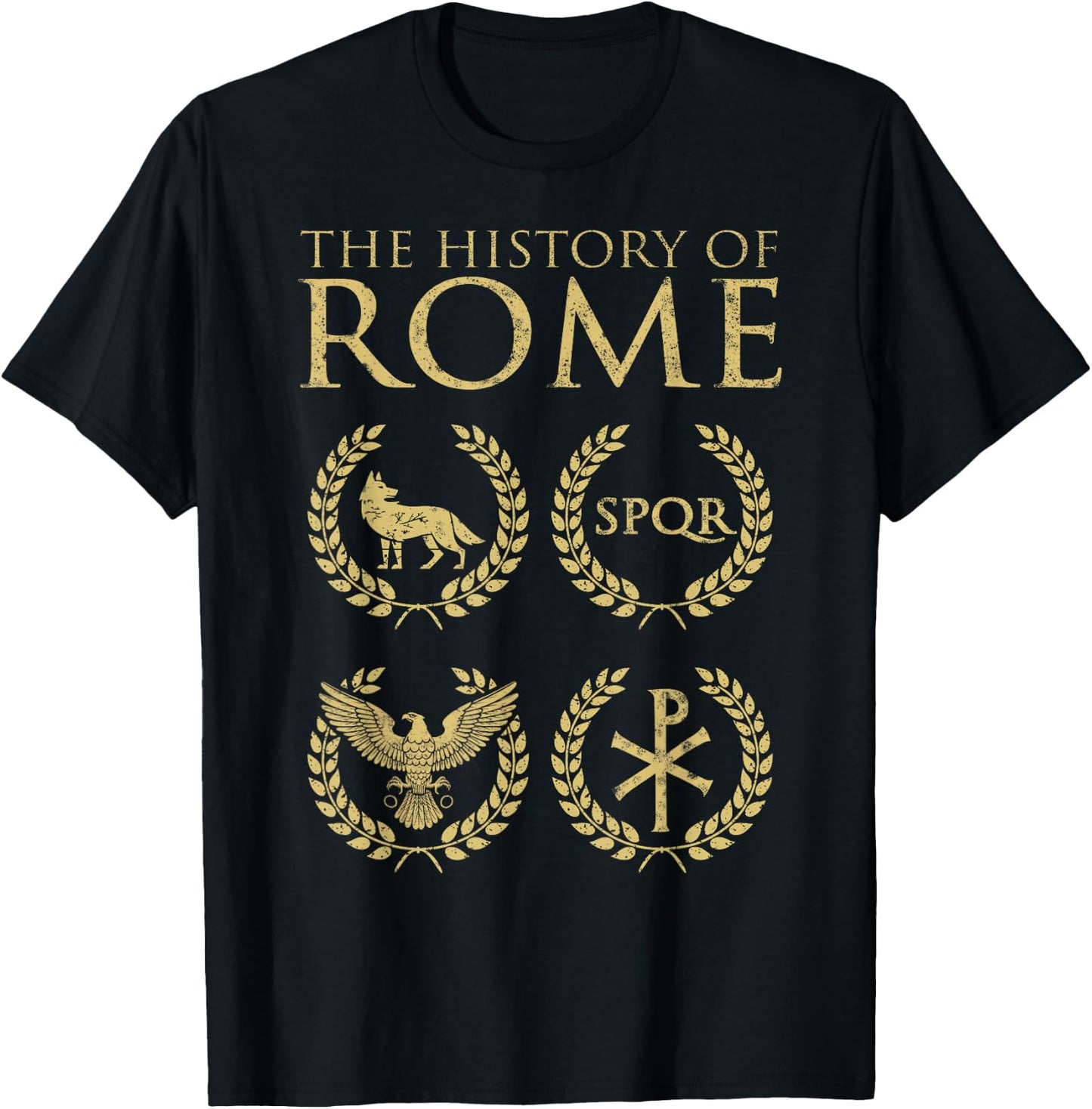 The History of Rome Founding to Fall of the Roman Empire T-Shirt - T-Shirt | Black