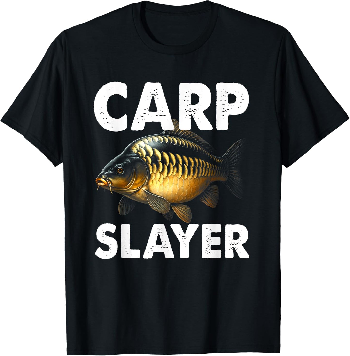 Carp Slayer Carp Fishing Angler Fisherman Fishing Fish T-Shirt - T-Shirt | Black