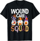 Wound Care Squad Gnome Nurse Halloween Scrubs Stethoscope T-Shirt - T-Shirt | Black