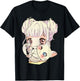 Cute Anime and Cats for Teen Manga Kawaii Graphic Otaku T-Shirt - T-Shirt | Black
