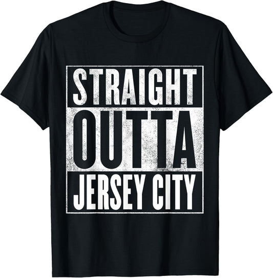 Jersey City - Straight Outta Jersey City T-Shirt - T-Shirt | Black