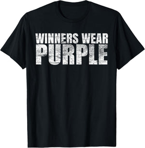 Winners Wear Purple Color War Camp Team Game Competition T-Shirt - T-Shirt | Black