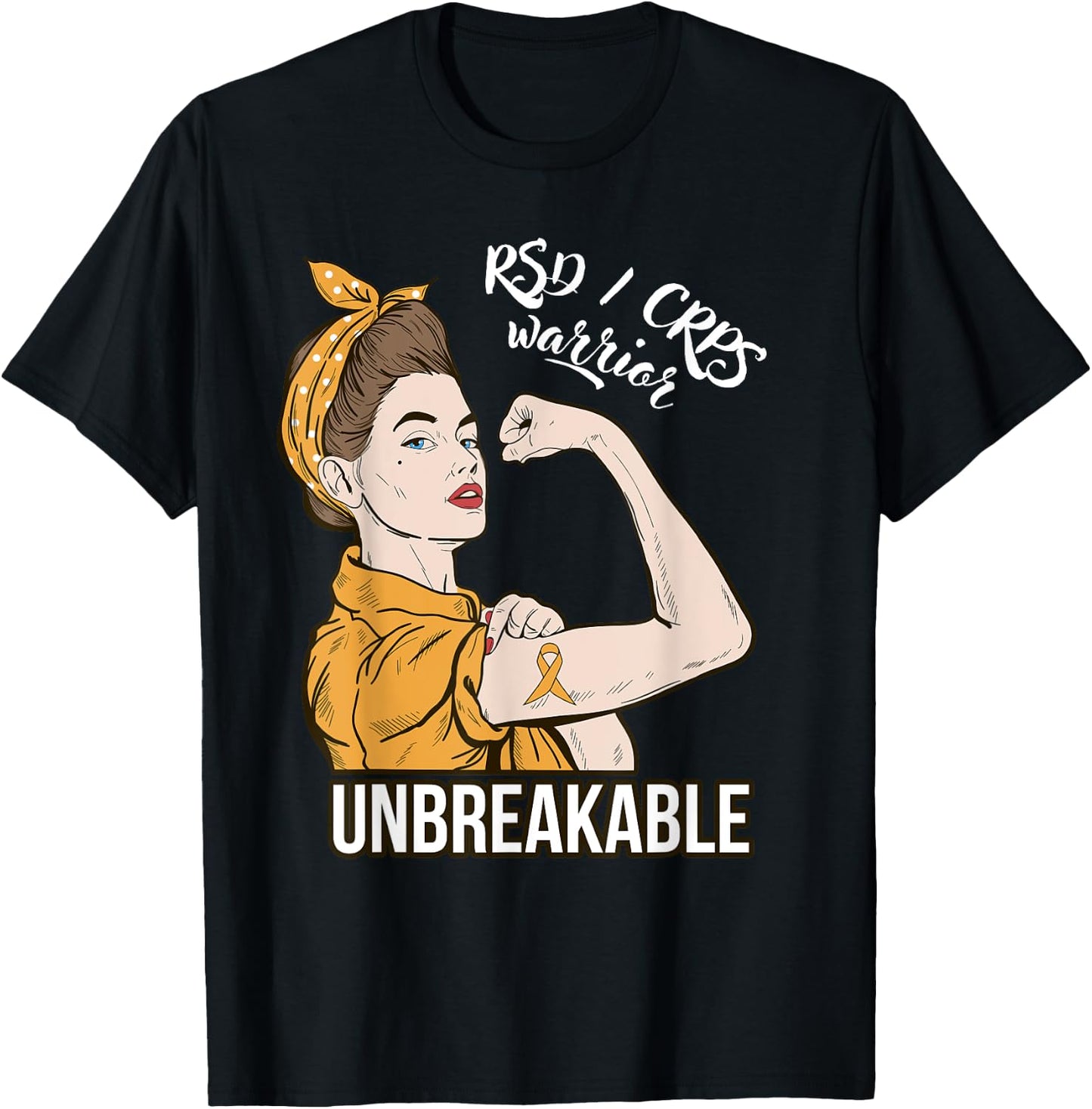 RSD CRPS Awareness CRPS Warrior Unbreakable Gift T-Shirt - T-Shirt | Black