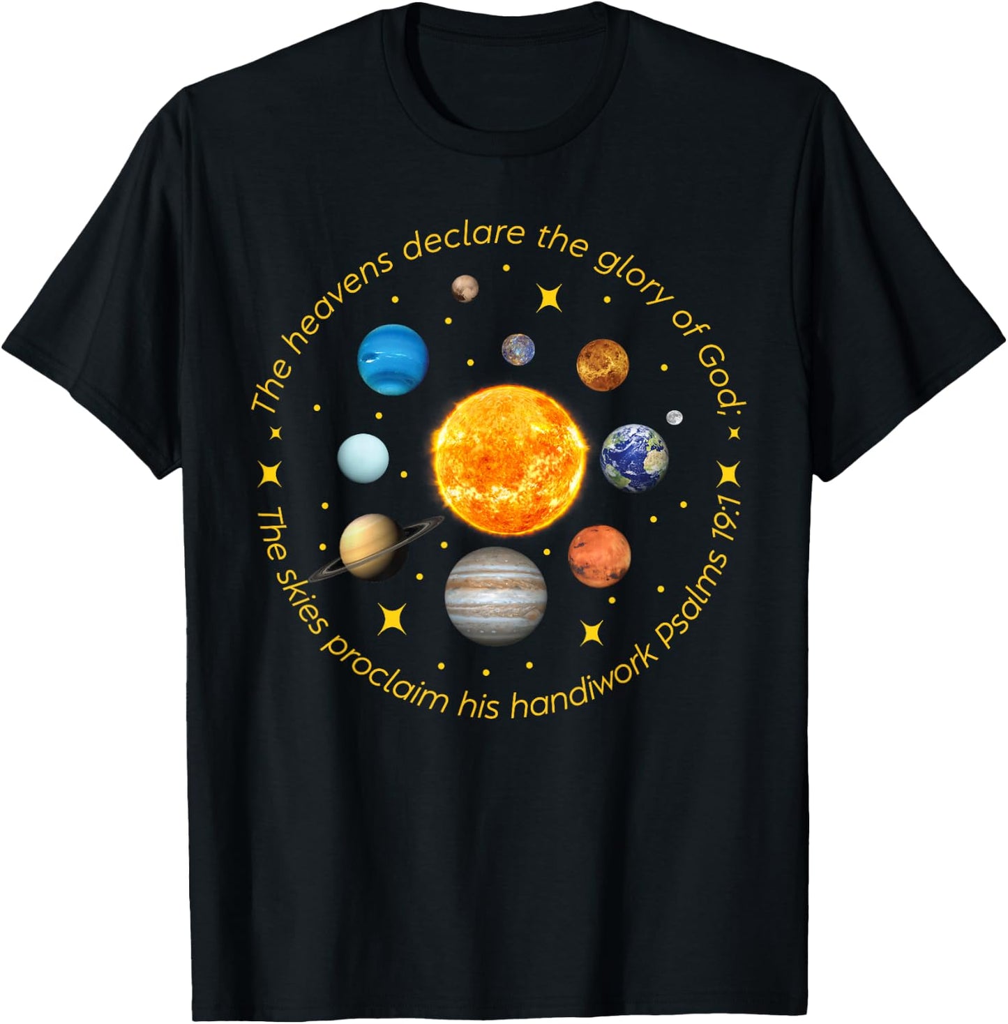 Retro Psalm Classical Conversations Cycle Outer Space T-Shirt - T-Shirt | Black