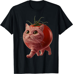 Tomato Cat T-Shirt - T-Shirt | Black