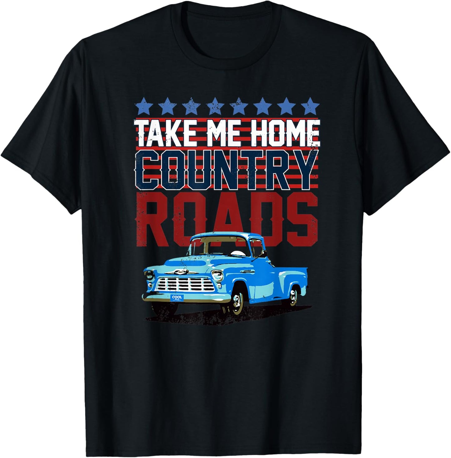 55 56 57 Chevys Truck T-Shirt - T-Shirt | Black