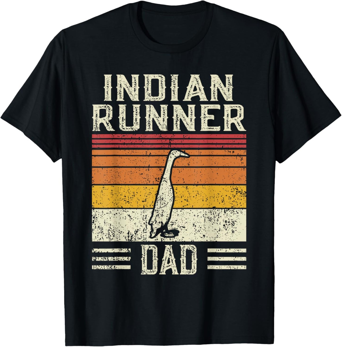 Best Duck Dad Men - Vintage Indian Runner T-Shirt - T-Shirt | Black