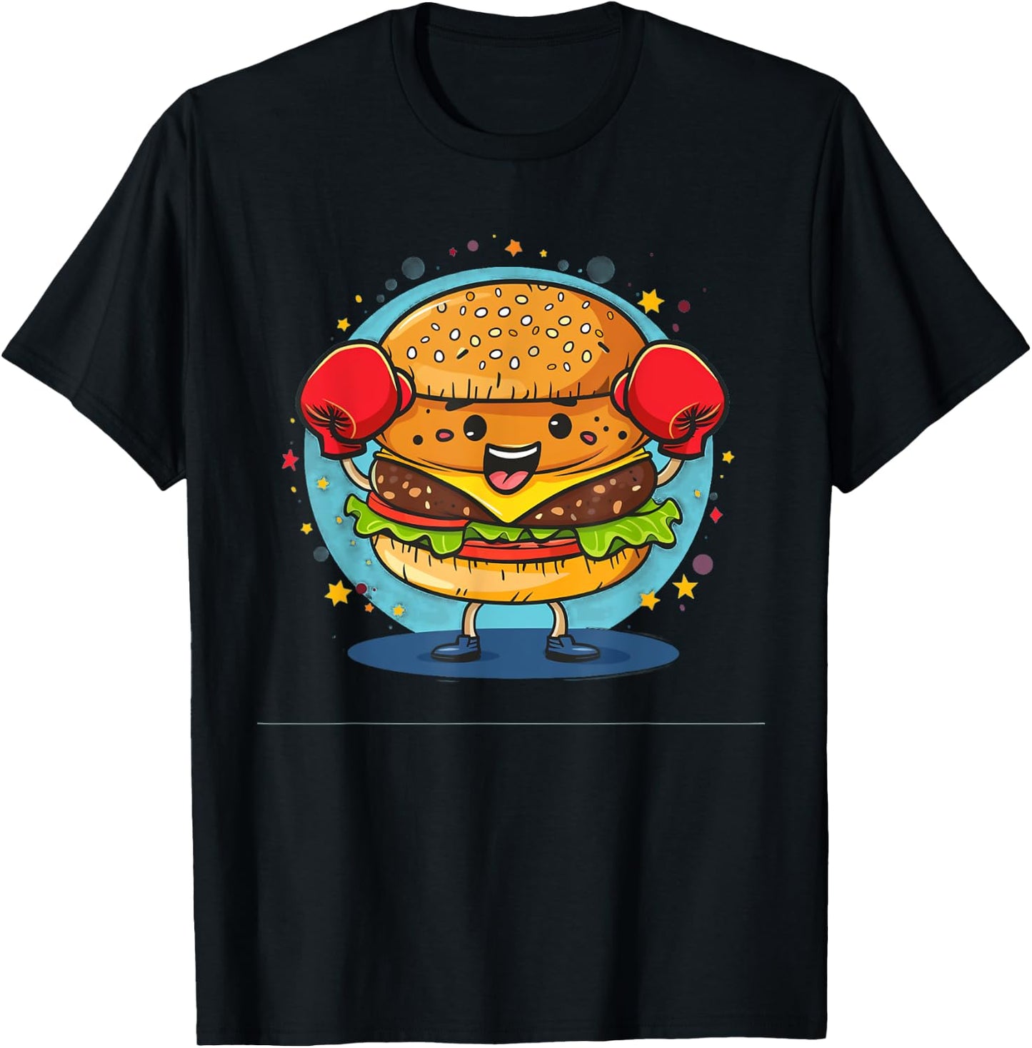 Smash Burger Costume with funny boxing Gloves Costume T-Shirt - T-Shirt | Black