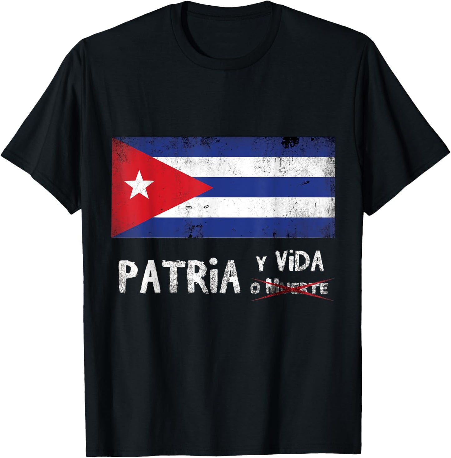 Cuba Libre Love Country Life Patria y Vida Cuban Revolution T-Shirt - T-Shirt | Black