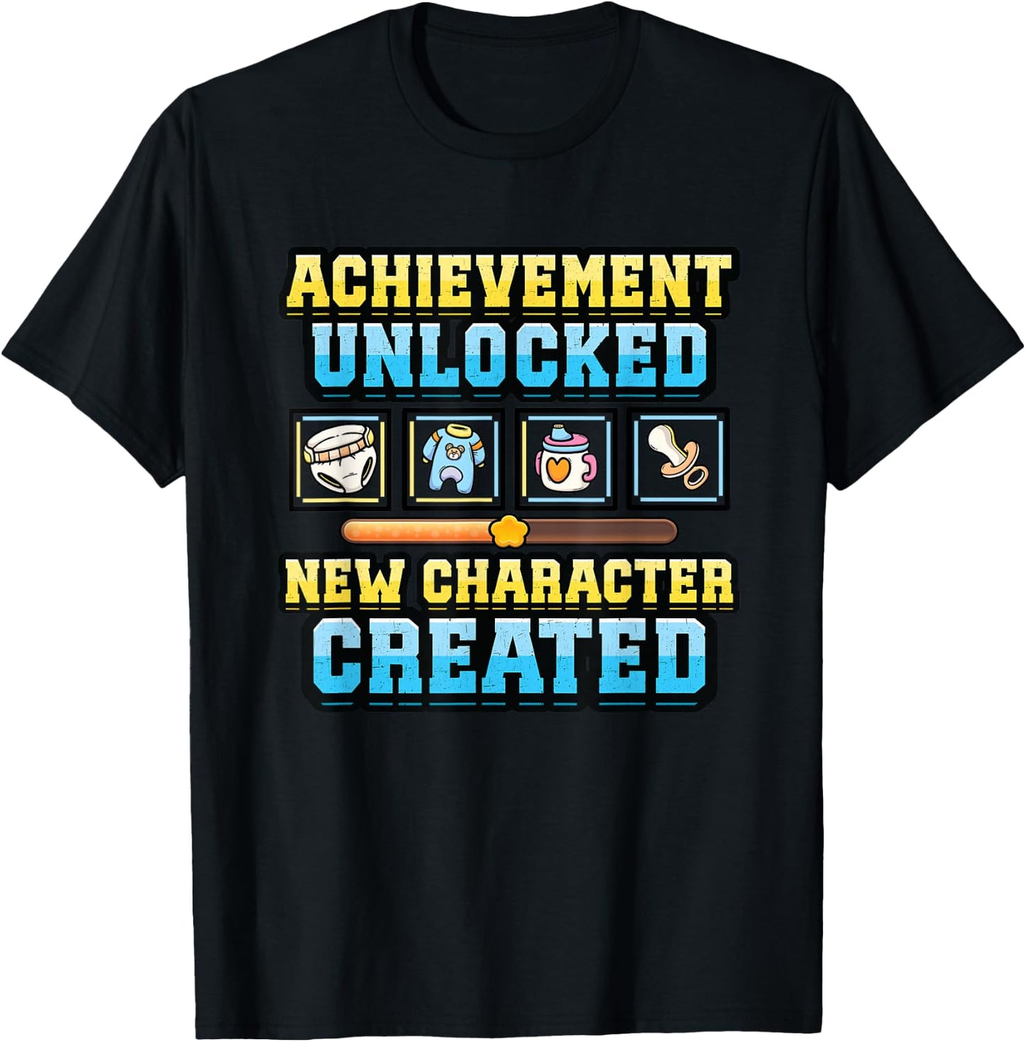 New Character Created - Pregnancy Announcement Gamer T-Shirt - T-Shirt | Black